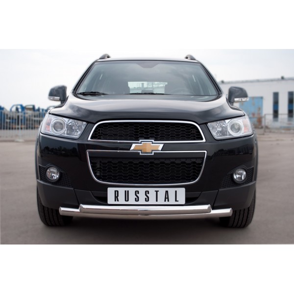 Защита переднего бампера d63/63 (дуга) Chevrolet Captiva 2011-2013