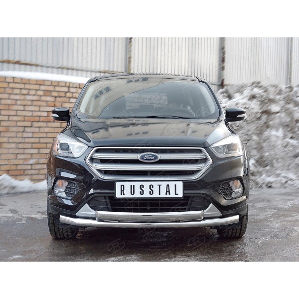 FORD KUGA 2016- Защита переднего бампера d63 секции-d75х42 дуга FGZ-002596