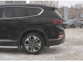 HYUNDAI SANTA FE 2018- Защита заднего бампера уголки d63 секции HSFZ-003175