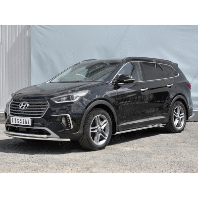 HYUNDAI SANTA FE GRAND 2016-2018 Защита переднего бампера d42 дуга-d42 дуга HSFZ-002731