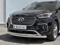 HYUNDAI SANTA FE GRAND 2016-2018 Защита переднего бампера d63 дуга-d42 дуга HSFZ-002732