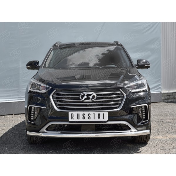 HYUNDAI SANTA FE GRAND 2016-2018 Защита переднего бампера d63 секции HSFZ-002733