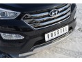 Hyundai Santa Fe 2012-2015 Защита переднего бампера 75х42/75х42 овал HSFZ-001217