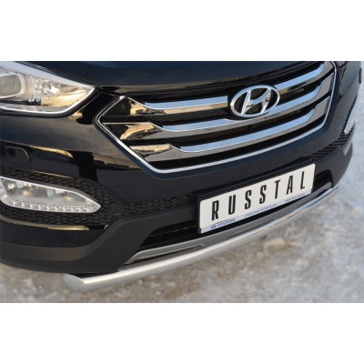 Hyundai Santa Fe 2012-2015 Защита переднего бампера d76 (дуга) HSFZ-001219