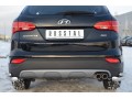 Hyundai Santa Fe 2012-2015 Защита заднего бампера уголки d63/42 HSFZ-001229
