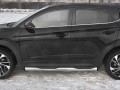 HYUNDAI TUCSON 2018- Пороги труба d76 с накладкой (вариант 2) HTT-0031012