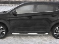 HYUNDAI TUCSON 2018- Пороги труба d76 с накладкой (вариант 3) HTT-0031013