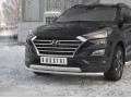 HYUNDAI TUCSON 2018- Защита переднего бампера d63 секции-d75х42 дуга HTZ-003096