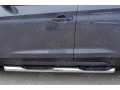 HYUNDAI Tucson 2015-2017 Пороги труба d76 с накладкой (вариант 1) HTT-0022341