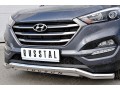 HYUNDAI Tucson 2015-2017 Защита переднего бампера Ф63 волна с надписью HTZ-002228