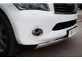 Infiniti QX 56 2010-2014 Защита переднего бампера 75х42 овал INZ-000846