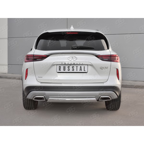 INFINITI QX50 2018- Защита заднего бампера d75х42 дуга IQX5Z-003084