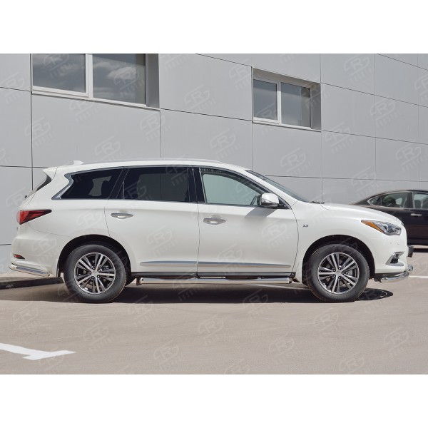 INFINITI QX60 2016- Пороги труба d76 с накладкой (вариант 1) IQXT-0026831