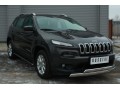 Jeep Cherokee 2014- Пороги труба 75х42 овал с проступью JCO-001988