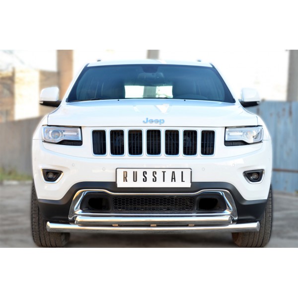 JEEP Grand Cherokee 2013 Защита переднего бампера d76 (дуга) d63 (дуга) JGCZ-001526