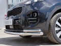 KIA SPORTAGE 2016-2018 Защита переднего бампера d63 секция-d42 уголки KSZ-002286