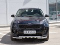 KIA SPORTAGE 2016-2018 Защита переднего бампера d63дуга-d63 уголки+клыки KSZ-002287