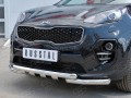 KIA SPORTAGE 2016-2018 Защита переднего бампера d63дуга-d63 уголки+клыки KSZ-002287