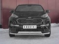 KIA SPORTAGE 2018- Защита переднего бампера d63 секция 75х42 дуга KSZ-003183