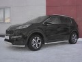 KIA SPORTAGE 2018- Защита переднего бампера d63 секция 75х42 дуга KSZ-003183