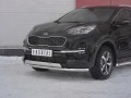 KIA SPORTAGE 2018- Защита переднего бампера d63 секция 75х42 дуга KSZ-003183