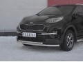 KIA SPORTAGE 2018- Защита переднего бампера d63 секция d42 дуга KSZ-003184