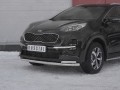 KIA SPORTAGE 2018- Защита переднего бампера d63 секция d42 уголки KSZ-003185