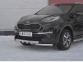 KIA SPORTAGE 2018- Защита переднего бампера d63дуга-d63 уголки+клыки KSZ-003186