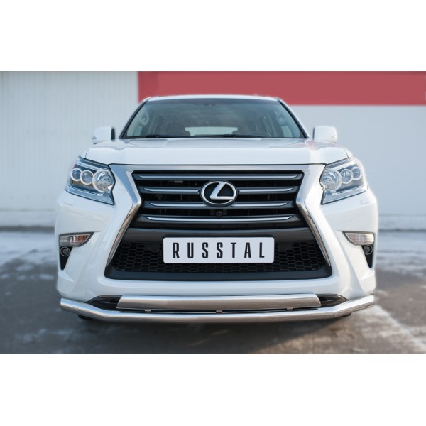 LEXUS GX 460 2014- Защита переднего бампера d63 (секции) d75х42 (дуга) LGXZ-001835