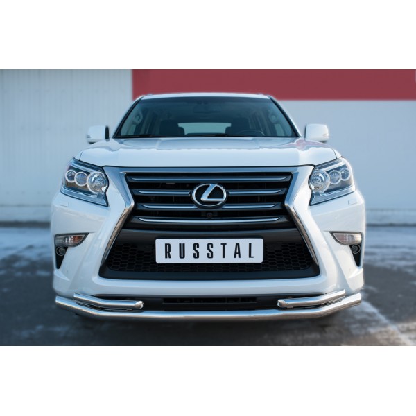 LEXUS GX 460 2014- Защита переднего бампера d63 (секции) d42х2 (уголки) LGXZ-001839