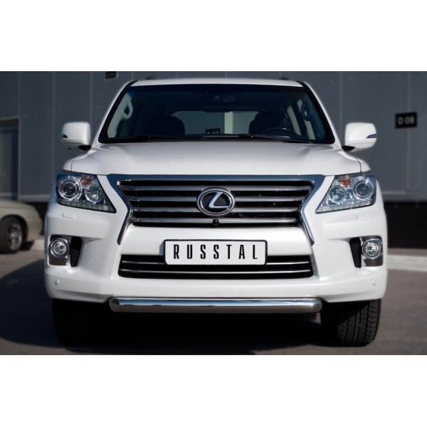 Lexus LX 570 2012-2015 Защита переднего бампера d76 (короткая) LLXZ-000860