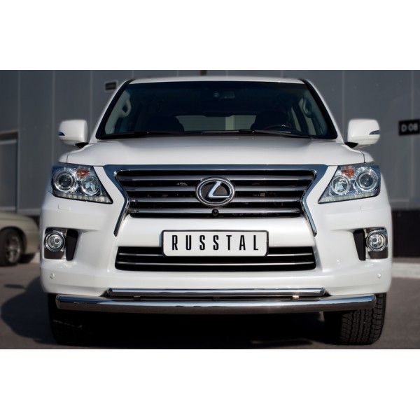 Lexus LX 570 2012-2015 Защита переднего бампера d76/42 (дуга) LLXZ-000862