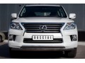 Lexus LX 570 2012-2015 Защита переднего бампера d75x42/75х42 овалы LLXZ-000865