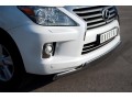 Lexus LX 570 2012-2015 Защита переднего бампера d75x42/75х42 овалы LLXZ-000865