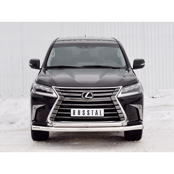 LEXUS LX450d-LX570 2015 (кроме F-Sport) Защита переднего бампера d76 секция-d63 дуга LLX4Z-002517