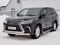 LEXUS LX450d-LX570 2015 (кроме F-Sport) Защита переднего бампера d76 секция-d63 дуга LLX4Z-002517