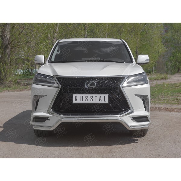 LEXUS LX450d-LX570 2015- (В обвесе TRD Superior) Защита переднего бампера d63 волна LLX4SZ-003232