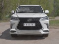 LEXUS LX450d-LX570 2015- (В обвесе TRD Superior) Защита переднего бампера d63 секция 75х42 дуга