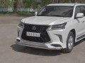 LEXUS LX450d-LX570 2015- (В обвесе TRD Superior) Защита переднего бампера d63 секция 75х42 дуга