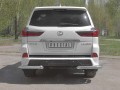 LEXUS LX450d-LX570 2015- (В обвесе TRD Superior) Защита заднего бампера уголки d76 секции