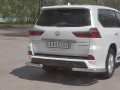 LEXUS LX450d-LX570 2015- (В обвесе TRD Superior) Защита заднего бампера уголки d76 секции