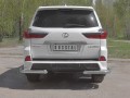 LEXUS LX450d-LX570 2015- (В обвесе TRD Superior) Защита заднего бампера уголки d76 секции-d42 секции