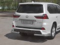 LEXUS LX450d-LX570 2015- (В обвесе TRD Superior) Защита заднего бампера уголки d76 секции-d42 секции