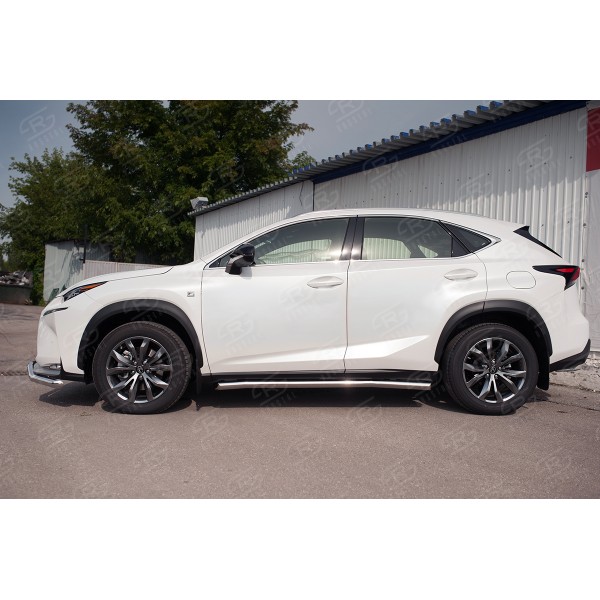 LEXUS NX 200 2014-2016 (кроме F-Sport) Пороги труба d63 (вариант 1) LNXT-002582