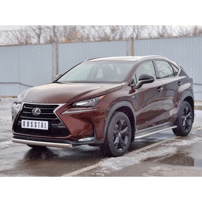 LEXUS NX 200 2014-2016 (кроме F-Sport) Защита переднего бампера d75х42 дуга LNXZ-002573