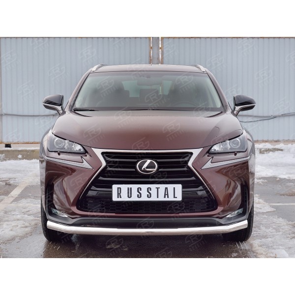 LEXUS NX 200 2014-2016 (кроме F-Sport) Защита переднего бампера d63 секции LNXZ-002577