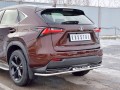 LEXUS NX 200 2014-2016 (кроме F-Sport) Защита заднего бампера d42 секции с надписью LNXZ-002583