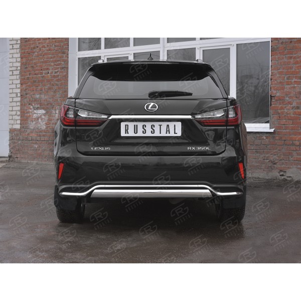 LEXUS RX 350L (not F-Sport) 2018- Защита заднего бампера d75х42 дуга LRX3Z-003225