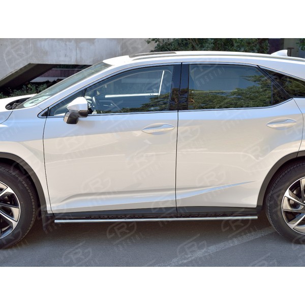 LEXUS RX200t 2015- Пороги труба 75х42 овал с проступью LRX2O-002372