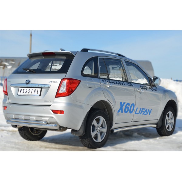 Lifan X60 2011-2016 Пороги труба d63 (вариант 2) LFT-0012412